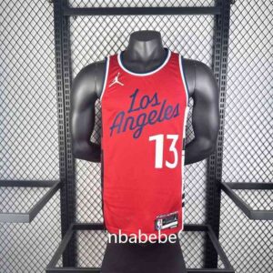 Maillot de Basket NBA LA Clippers Jordan 2025 George 13 rouge