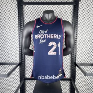 Maillot de Basket NBA Philadelphia 76ers 2024 Embiid 21 city édition