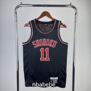 Maillot de Basket Slam Dunk Shohoku Rukawa 11 noir