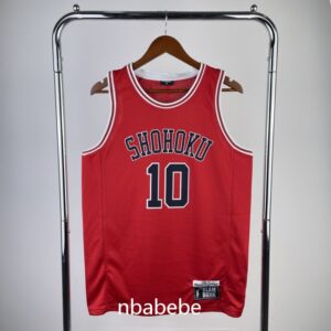 Maillot de Basket Slam Dunk Shohoku Sakuragi 10 rouge