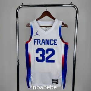 Maillot de Basket France JO 2024 Wembanyama 32 blanc