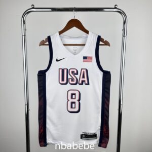 Maillot de Basket USA JO 2024 Leonard 8 blanc