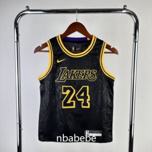 Maillot de Basket NBA Lakers Enfant Bryant 24 Mamba noir