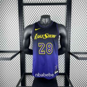 Maillot de Basket NBA Los Angeles Lakers 2025 Hachimura 28 Violet