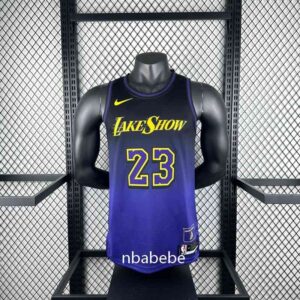 Maillot de Basket NBA Los Angeles Lakers 2025 James 23 Violet