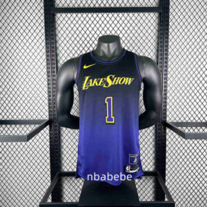 Maillot de Basket NBA Los Angeles Lakers 2025 Russell 1 Violet