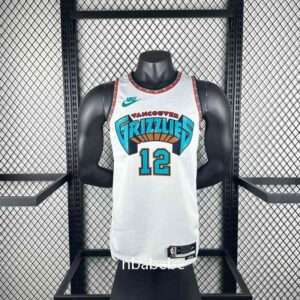 Maillot de Basket NBA vintage Memphis Grizzlies 2025 Morant 12 blanc