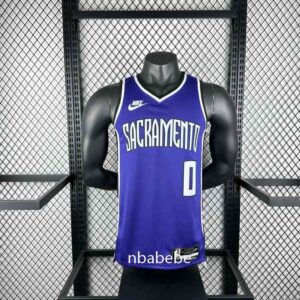 Maillot de Basket NBA vintage Sacramento Kings 2025 Monk 0 Violet