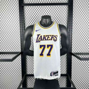 Maillot de Basket NBA Los Angeles Lakers 2023 Dončić 77 blanc