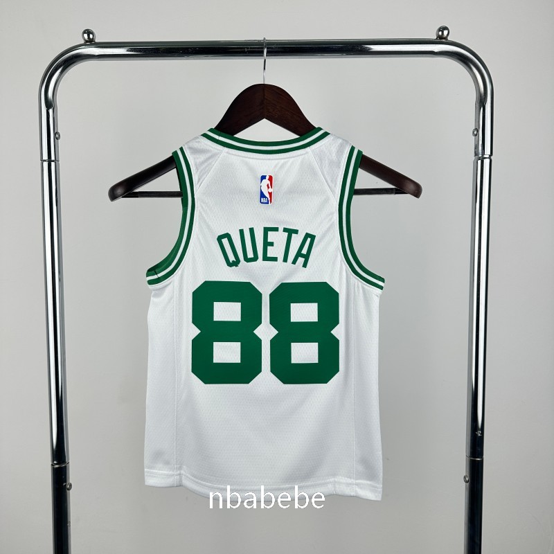 Maillot NBA Boston Celtics Enfant 2023 Queta 88 blanc – Image 2