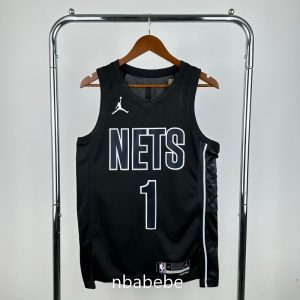 Maillot de Basket NBA Brooklyn Nets Jordan 2023 Russell 1 noir