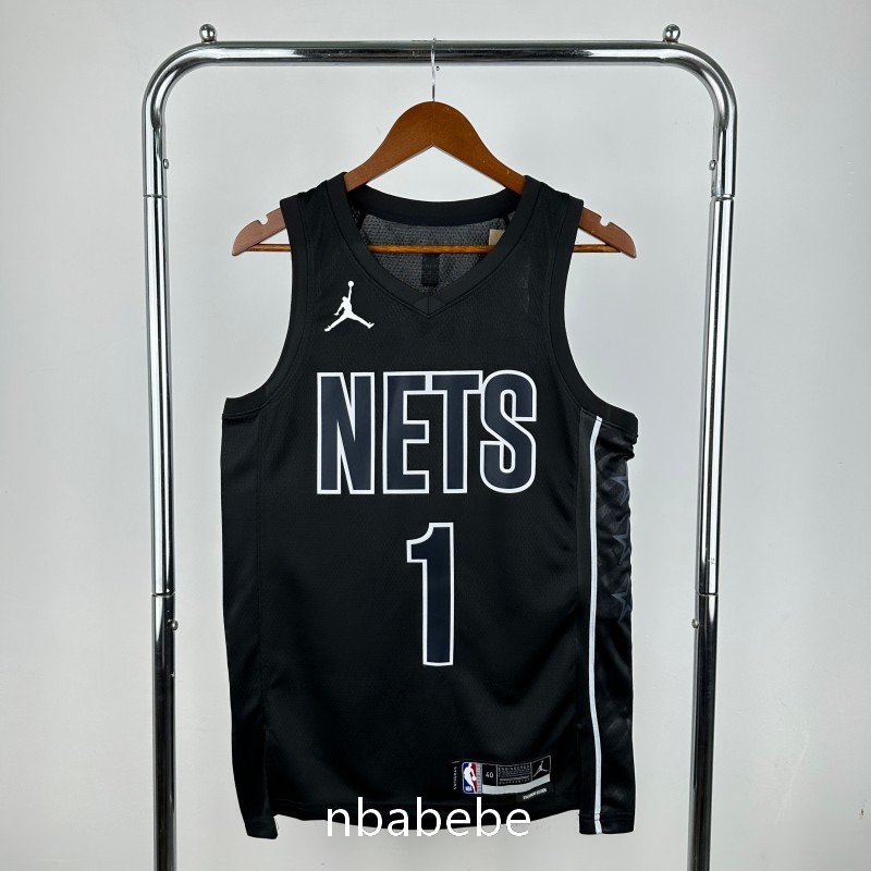 Maillot de Basket NBA Brooklyn Nets Jordan 2023 Russell 1 noir