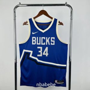 Maillot de Basket NBA Milwaukee Bucks 2025 Antetokounmpo 34 city édition