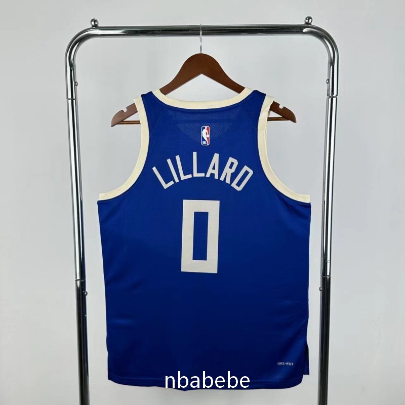 Maillot de Basket NBA Milwaukee Bucks 2025 Lillard 0 city édition 2