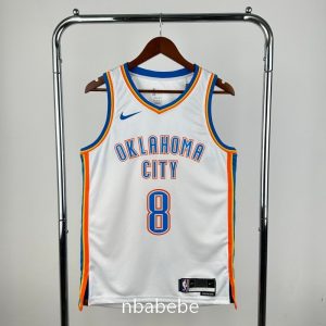 Maillot de Basket NBA Oklahoma City Thunder 2023 Williams 8 blanc