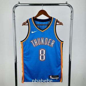 Maillot de Basket NBA Oklahoma City Thunder 2023 Williams 8 bleu