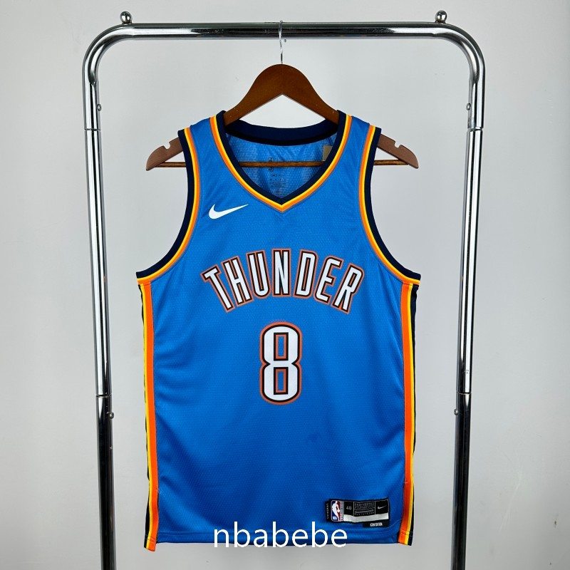 Maillot de Basket NBA Oklahoma City Thunder 2023 Williams 8 bleu