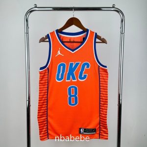 Maillot de Basket NBA Oklahoma City Thunder Williams 8 Jordan orange