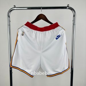 Short de Basket NBA Golden State Warriors 2025 Blanc rétro
