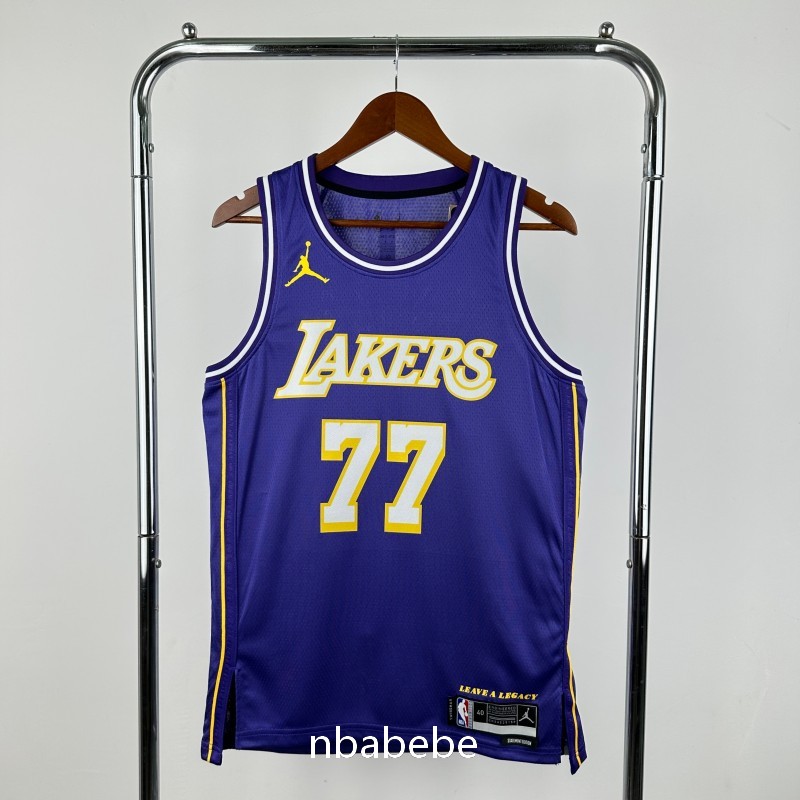 Maillot de Basket NBA Los Angeles Lakers Jordan 2026 Dončić 77 Violet