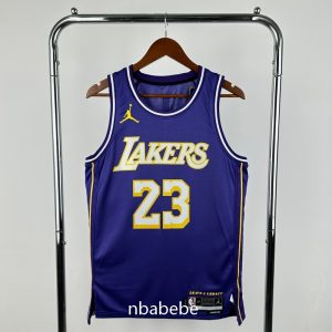Maillot de Basket NBA Los Angeles Lakers Jordan 2026 James 23 Violet