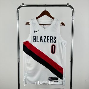 Maillot de Basket NBA Portland Trail Blazers 2026 Lillard 0 blanc