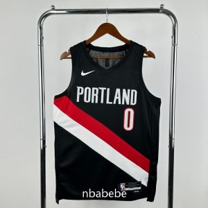 Maillot de Basket NBA Portland Trail Blazers 2026 Lillard 0 noir