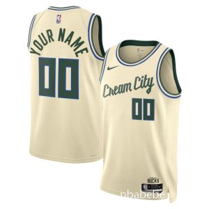 Maillot de basket NBA Milwaukee Bucks 2025 2026 personnalisé city édition