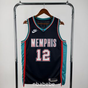 Maillot de Basket NBA Memphis Grizzlies 2026 Morant 12 Rétro noir