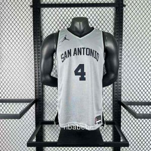 Maillot de Basket NBA San Antonio Spurs Jordan 2026 Fox 4 gris