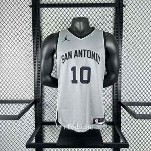 Maillot de Basket NBA San Antonio Spurs Jordan 2026 Sochan 10 gris