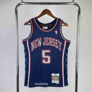 Maillot Rétro Brooklyn Nets 2006-2007 Kidd 5 bleu foncé-1