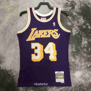 Maillot Rétro Los Angeles Lakers 1996-1997 O'Neal 34 Violet-1