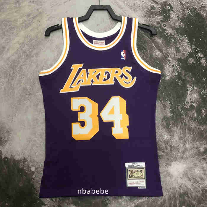 Maillot Rétro Los Angeles Lakers 1996-1997 O'Neal 34 Violet-1