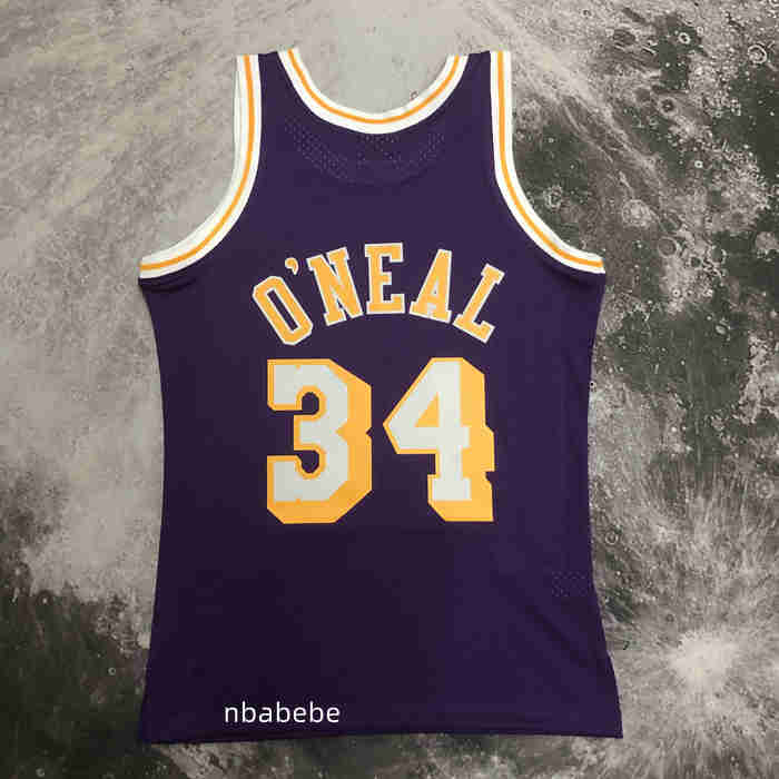 Maillot Rétro Los Angeles Lakers 1996-1997 O'Neal 34 Violet-2