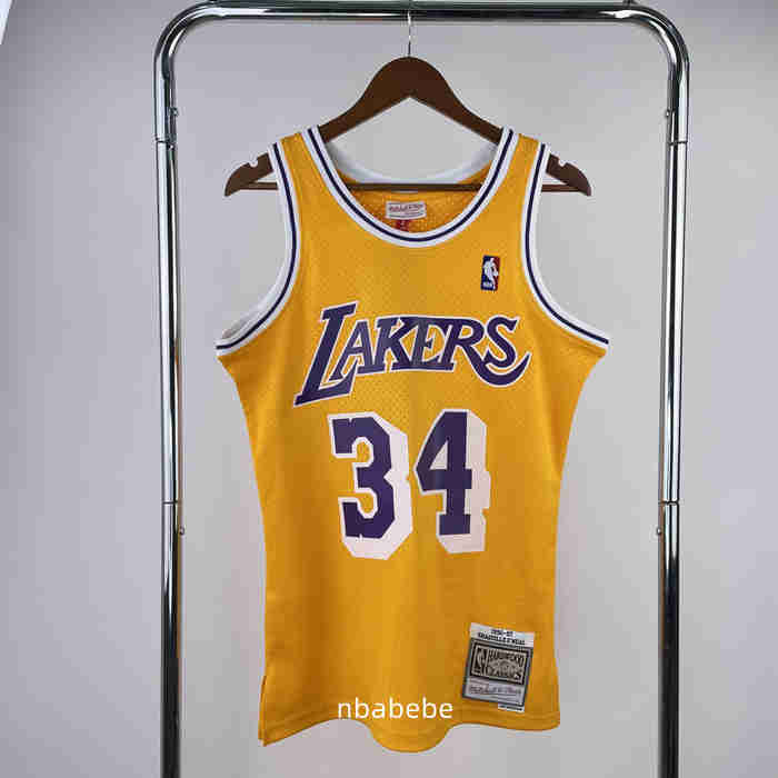 Maillot Rétro Los Angeles Lakers 1996-1997 O'Neal 34 jaune-1