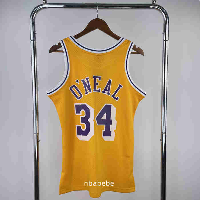 Maillot Rétro Los Angeles Lakers 1996/1997 O'Neal 34 jaune – Image 2