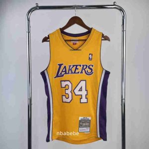 Maillot Rétro Los Angeles Lakers 1999-2000 O'Neal 34 jaune-1