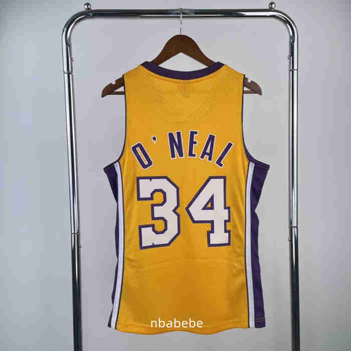 Maillot Rétro Los Angeles Lakers 1999/2000 O'Neal 34 jaune – Image 2