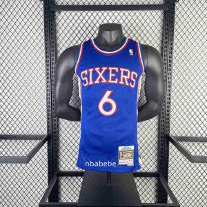 Maillot Rétro Philadelphia 76ers 1982-1983 Erving 6 bleu-1