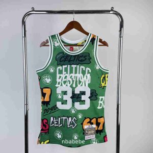 Maillot vintage Boston Celtics 1985-1986 Bird 33 Graffiti-1