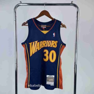 Maillot vintage Golden State Warriors 2009-2010 Curry 30 bleu foncé-1