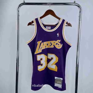 Maillot vintage Los Angeles Lakers 1984-1985 Johnson 32 Violet-1
