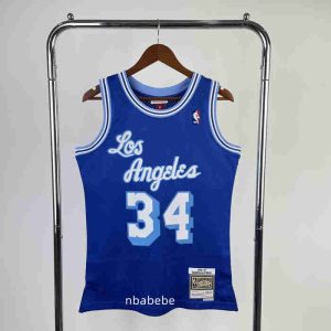Maillot vintage Los Angeles Lakers 1996-1997 O'Neal 34 bleu-1
