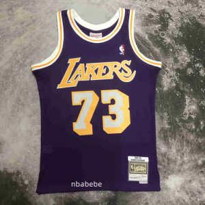 Maillot vintage Los Angeles Lakers 1998-1999 Rodman 73 Violet-1