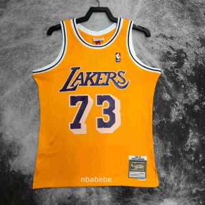 Maillot vintage Los Angeles Lakers 1998-1999 Rodman 73 jaune-1