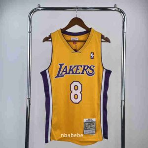 Maillot vintage Los Angeles Lakers 1999-2000 Bryant 8 jaune-1
