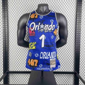 Maillot vintage de Basket Orlando Magic 1994-1995 Hardaway 1 Graffiti-1