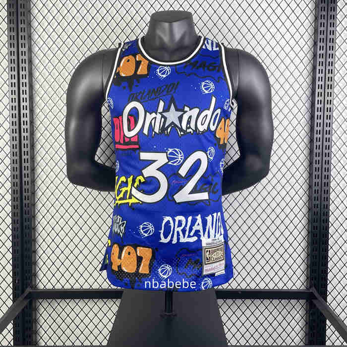 Maillot vintage de Basket Orlando Magic 1994-1995 O'Neal 32 Graffiti-1