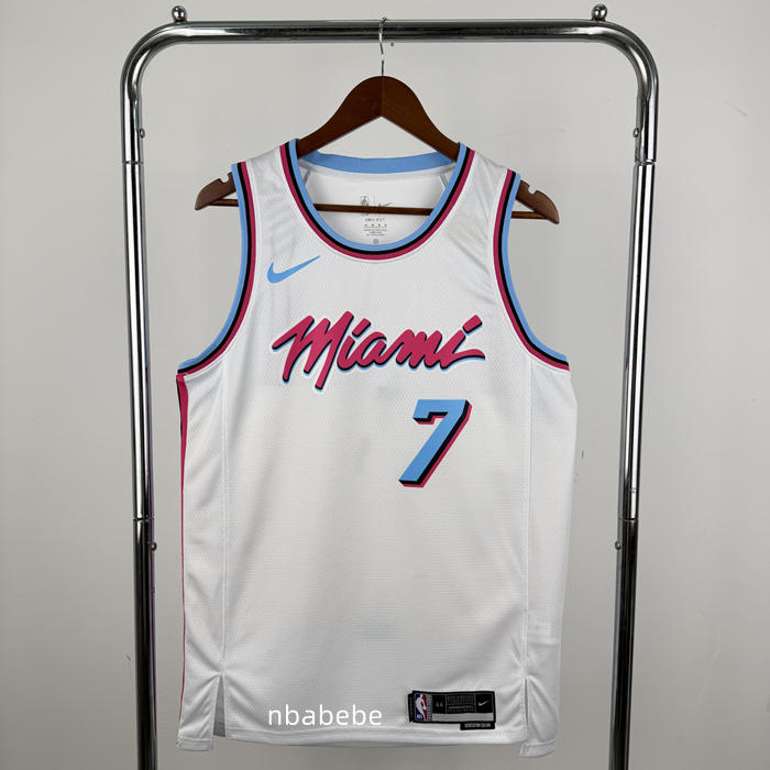 Maillot de Basket NBA Heat 2023 Antetokounmpo 7 Blanc